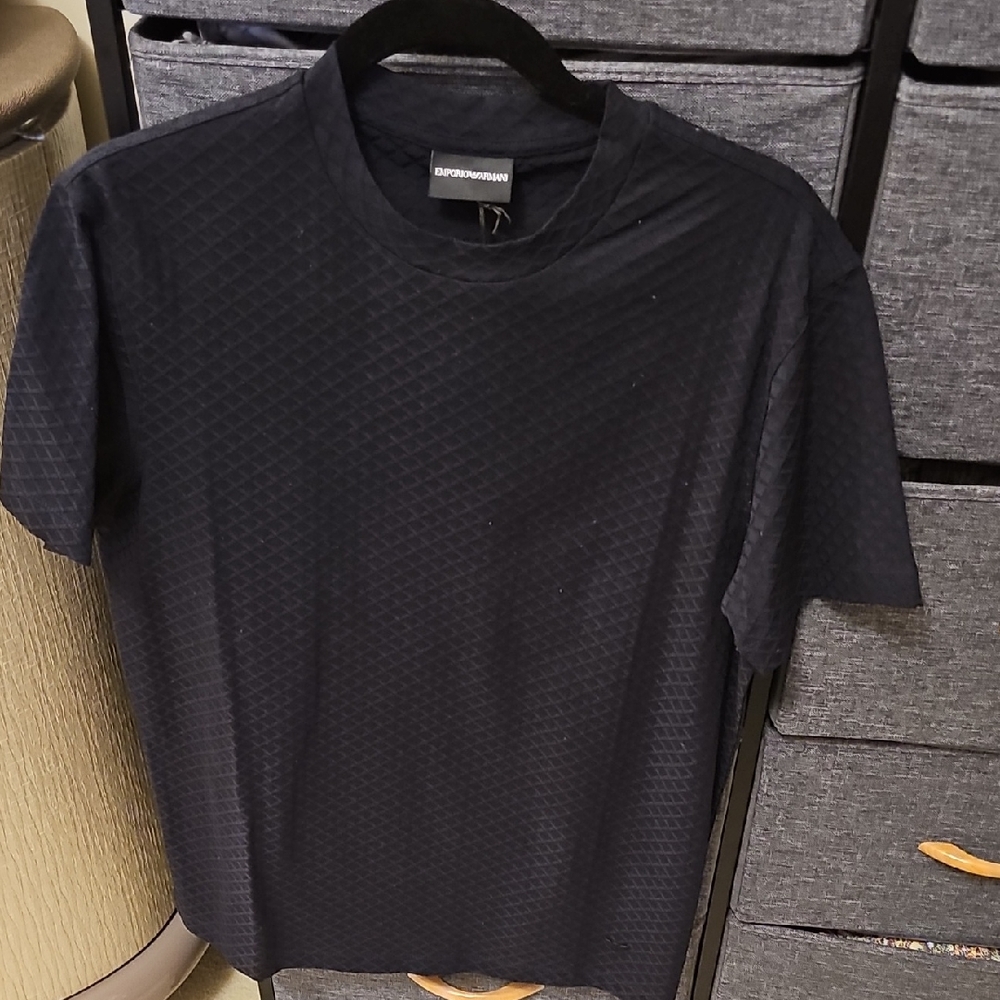 Giorgio Armani Dark Patterned Men's Tee